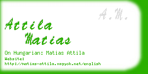 attila matias business card